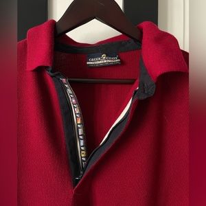 Green Coast Men’s Large Yachting Half Zip Sweater